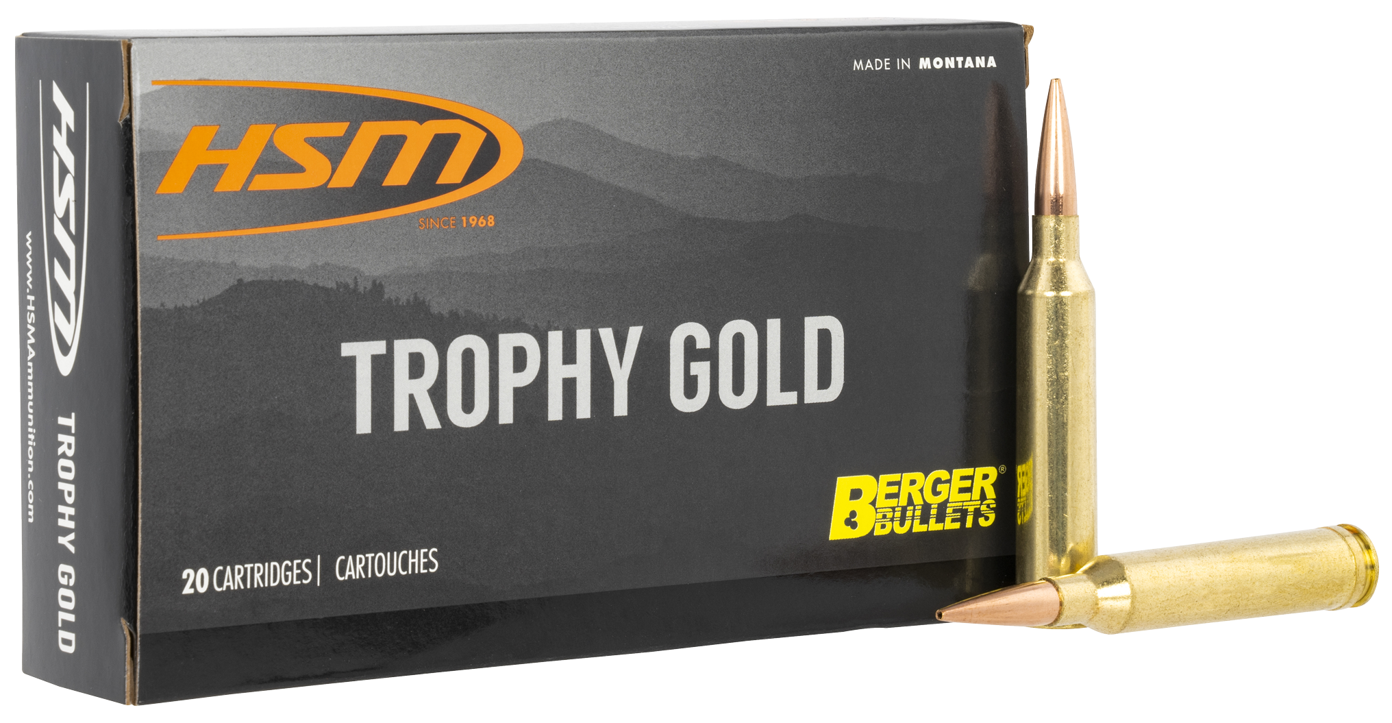 HSM 65X284130VLD Trophy Gold Extended Range 6.5x284 Norma 130 gr Berger Hunting VLD Match (BHVLDM) 20rd Bx