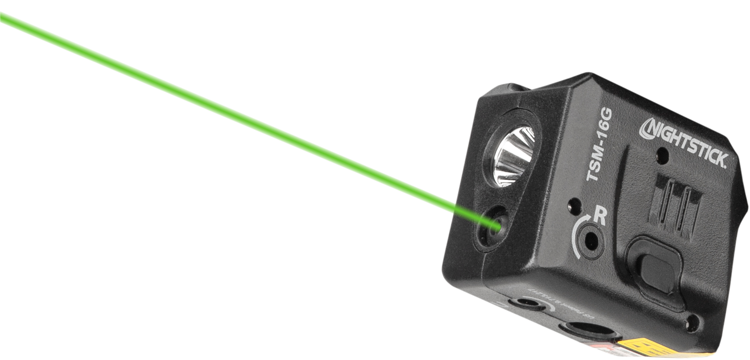 Nightstick TSM16G TSM-16G Weapon Light w/Laser Springfield Hellcat For Handgun 150 Lumens Output White LED/Light Green Laser 100 Meters Beam Matte Black Polymer