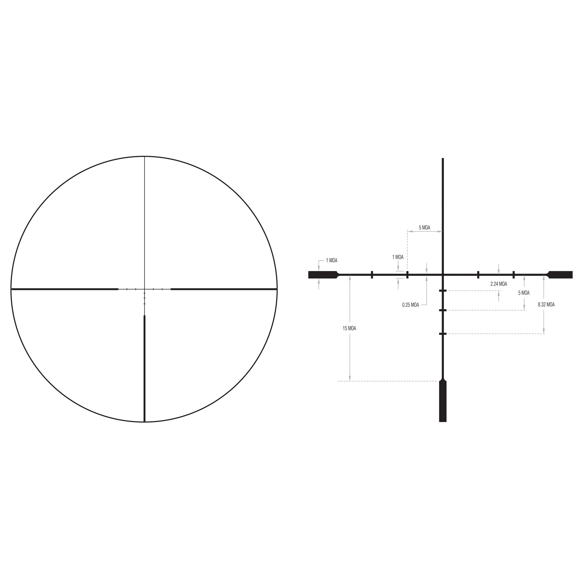 Trijicon 3-9x40 Huron Rifle Scope Satin Black, BDC Hunter Holds