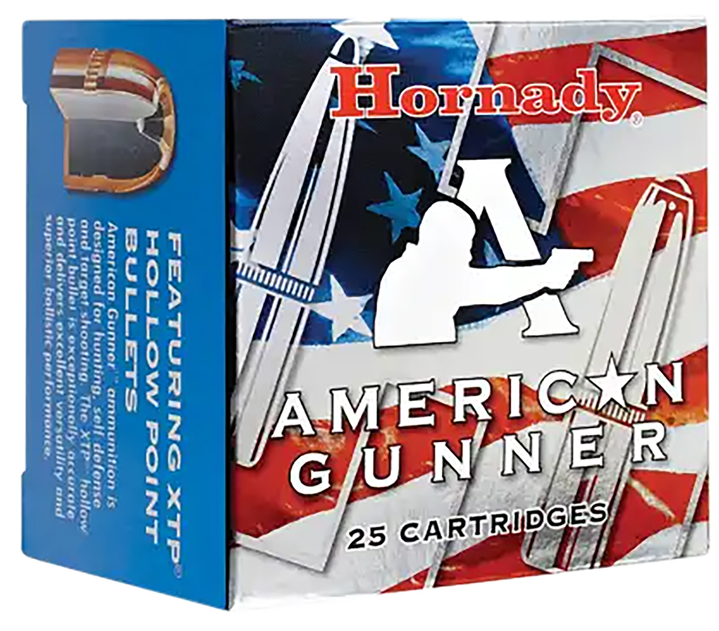 Hornady American Gunner Ammunition 9mm Luger +P 124 Grain XTP Jacketed Hollow Point Box of 25