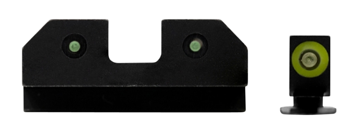 XS Sights GLR014P6G R3DNight Sights fits GlockBlack | Green Tritium Green Outline Front Sight Green TritiumRear Sight