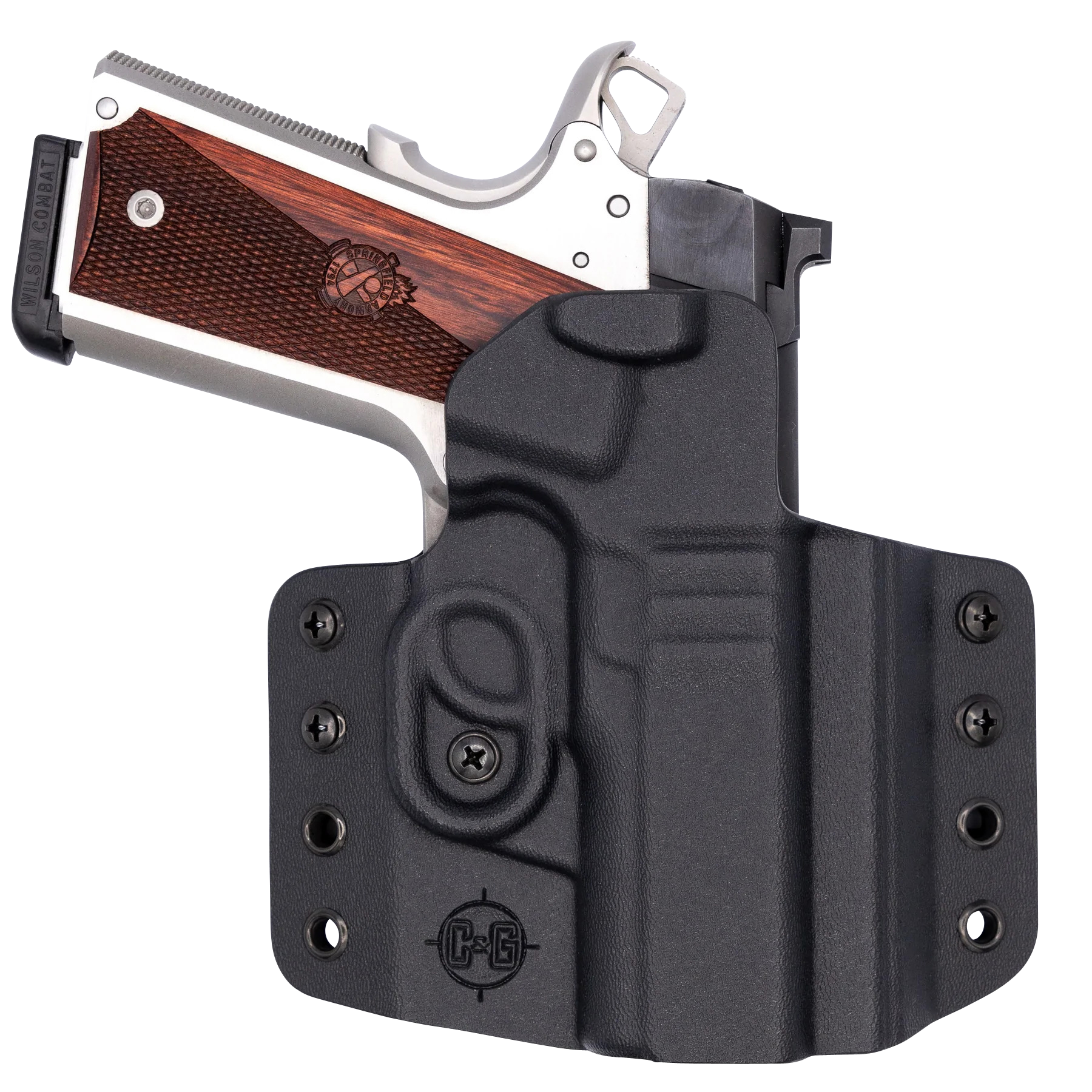 C&G Holsters 1862100 CovertOWB Black Kydex Belt Loop Fits 1911 3.5" Right Hand