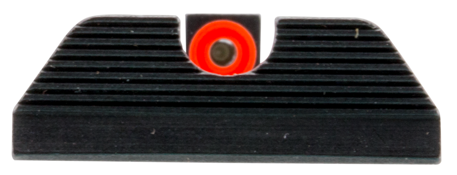 Ameriglo UC Night Sight Set Glock 17, 19, 22, 23, 24, 26, 27, 33, 34, 35, 37, 38, 39 Gen 1, 2, 3, 4 Tritium Green Front with Orange Outline, Serrated U Notch Rear
