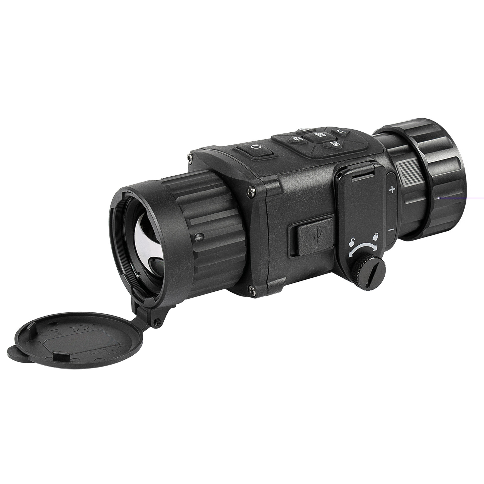 AGM Global Vision 3092455005TH31 Rattler TS35-384 Thermal Hand Held/Mountable Scope Matte Black 2x - 16x 35mm Red Crosshair Reticle Digital 1x/2x/4x/8x/PIP Zoom 384x288 Resolution