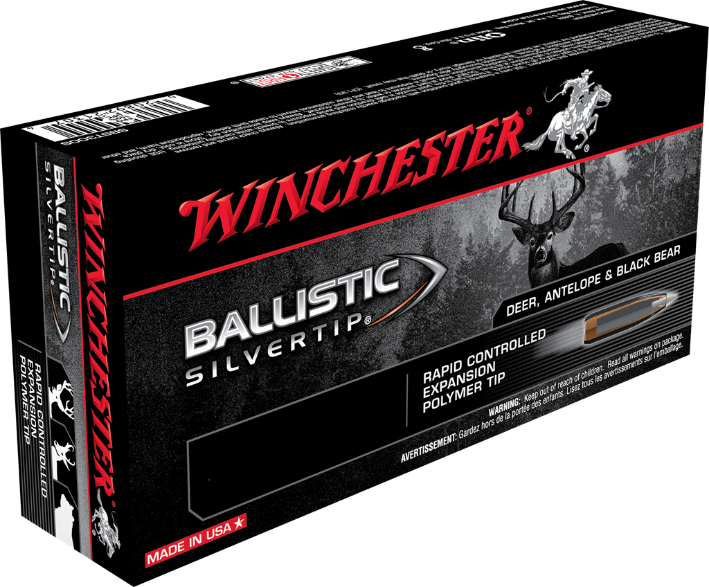 Winchester Ballistic Silvertip Ammunition 7mm-08 Remington 140 Grain Rapid Controlled Expansion Polymer Tip 20RD