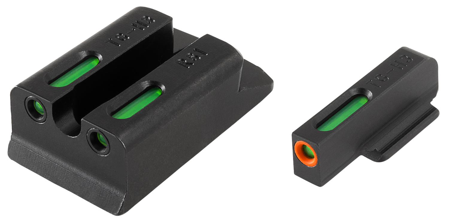 TRUGLO TFX Pro Sight Set Ruger SR9, SR9C, SR40, SR40C, SR45 Tritium / Fiber Optic Green with Orange Front Dot Outline