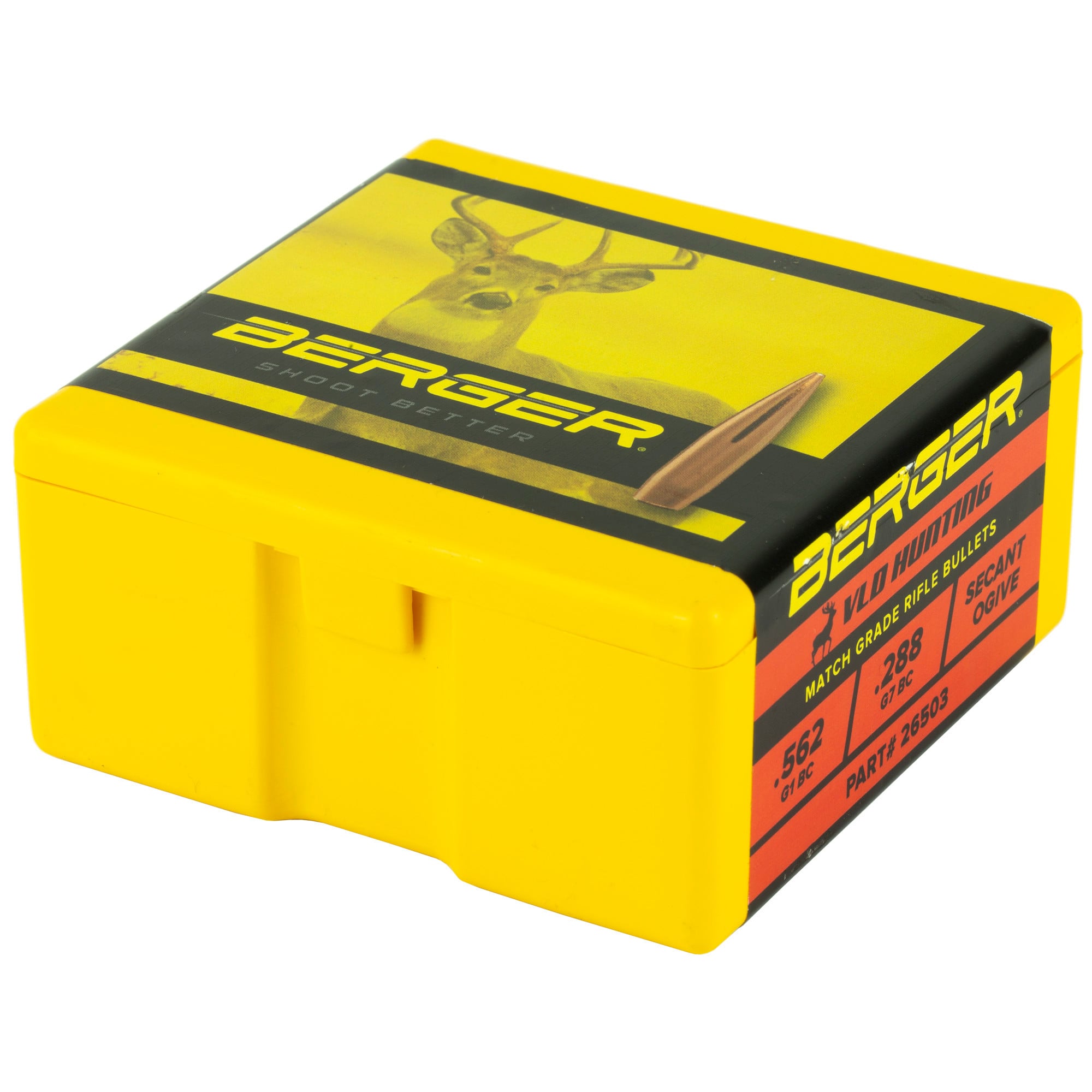 Berger Hunting Bullets 264 Caliber, 6.5mm (264 Diameter) 130 Grain VLD Hollow Point Boat Tail