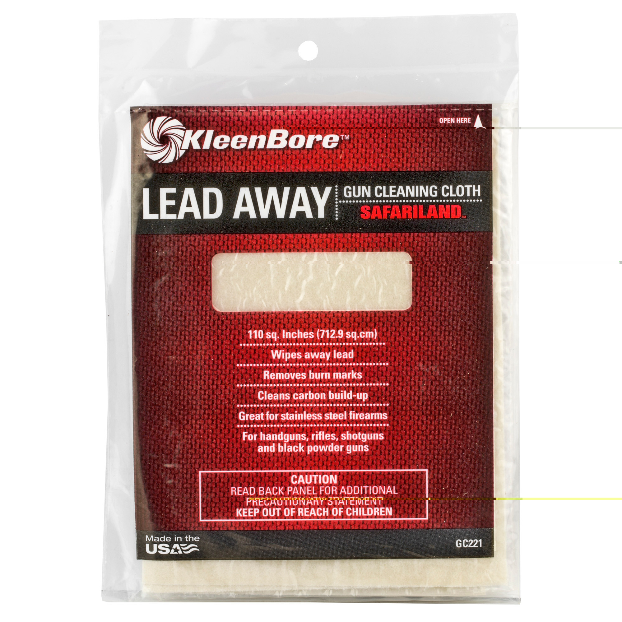 KleenBore GC221 Lead Away Gun Cloth 10" x 10" Treated Cotton