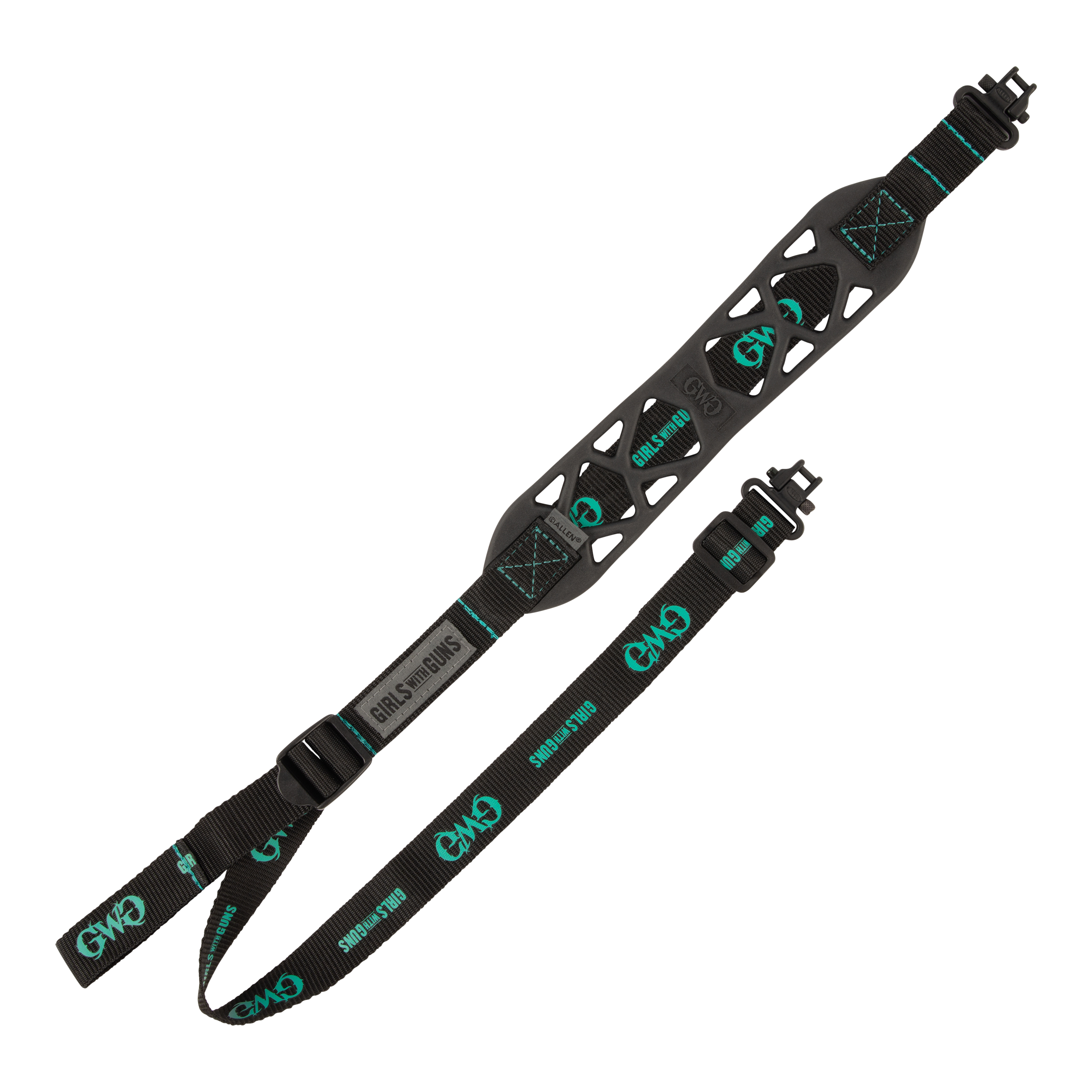 Girls With Guns 8274 Black Labelmade of Black Rubber with 22.50"-39" OAL, Swivels & Adjustable Design for Rifles