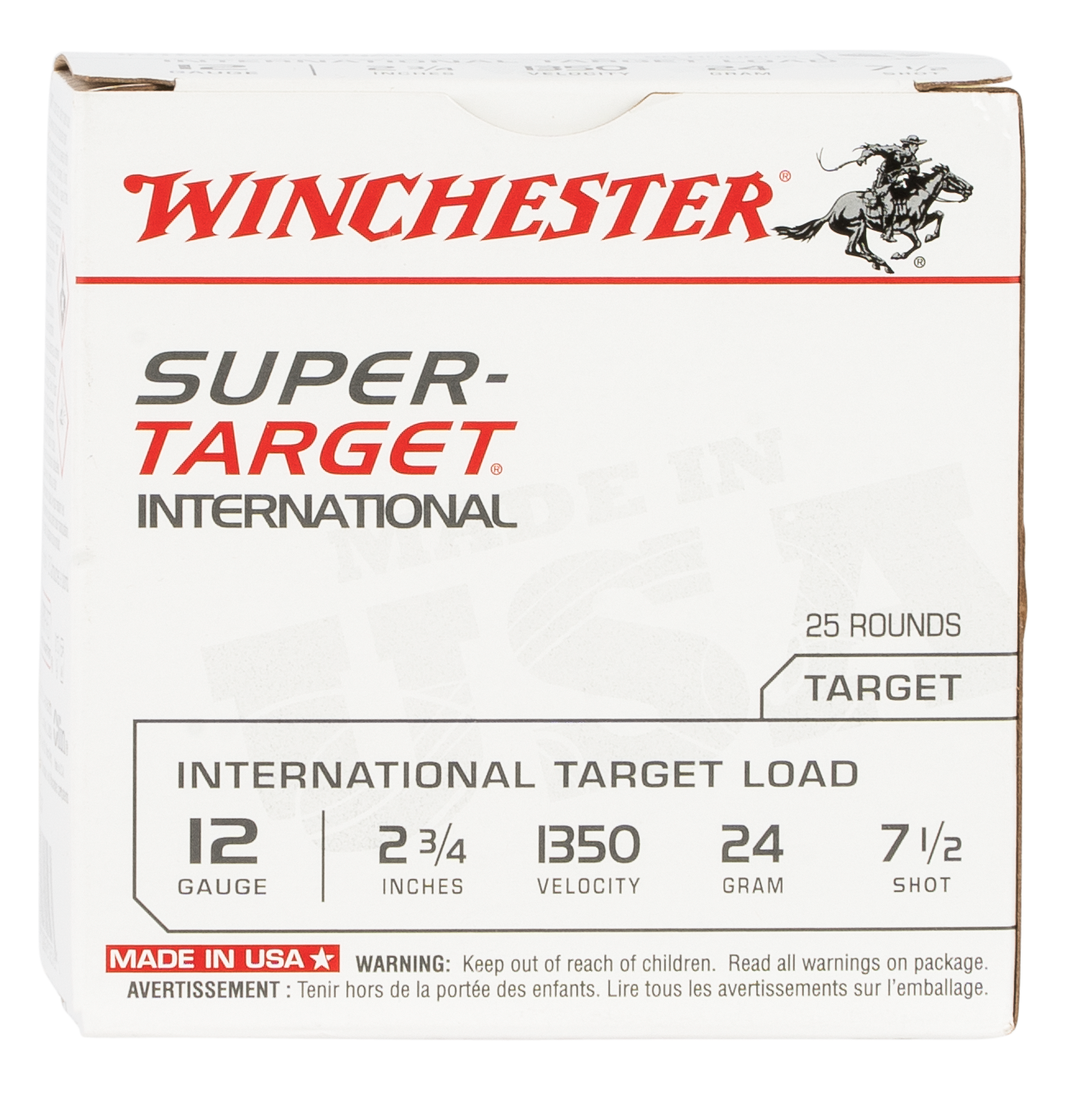Winchester Ammo TRGT213507 Super-Target Light Target 12 Gauge 2.75" 7/8 oz 1350 fps 7.5 Shot 25ea