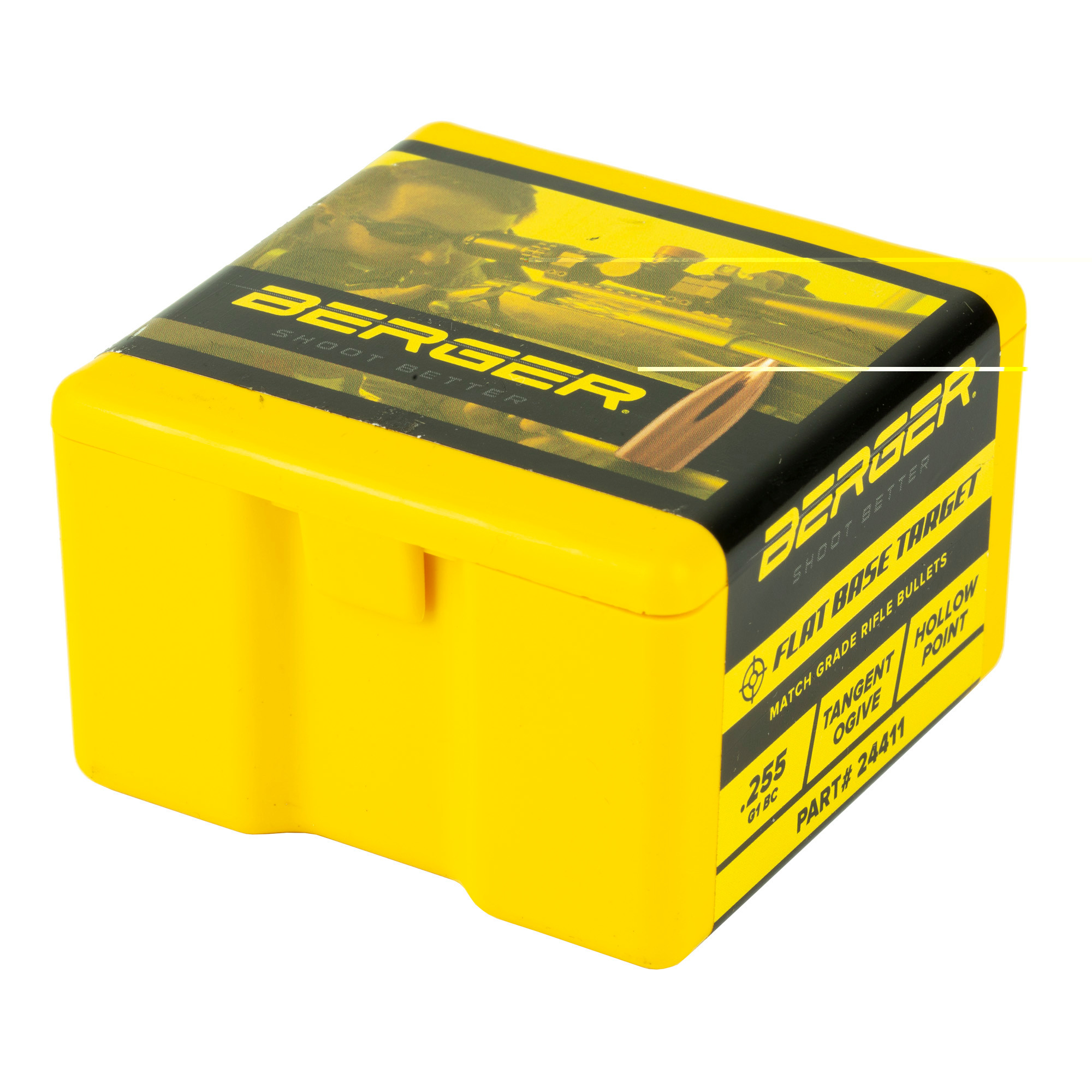 Berger Target Bullets 243 Caliber, 6mm (243 Diameter) 68 Grain Hollow Point Flat Base