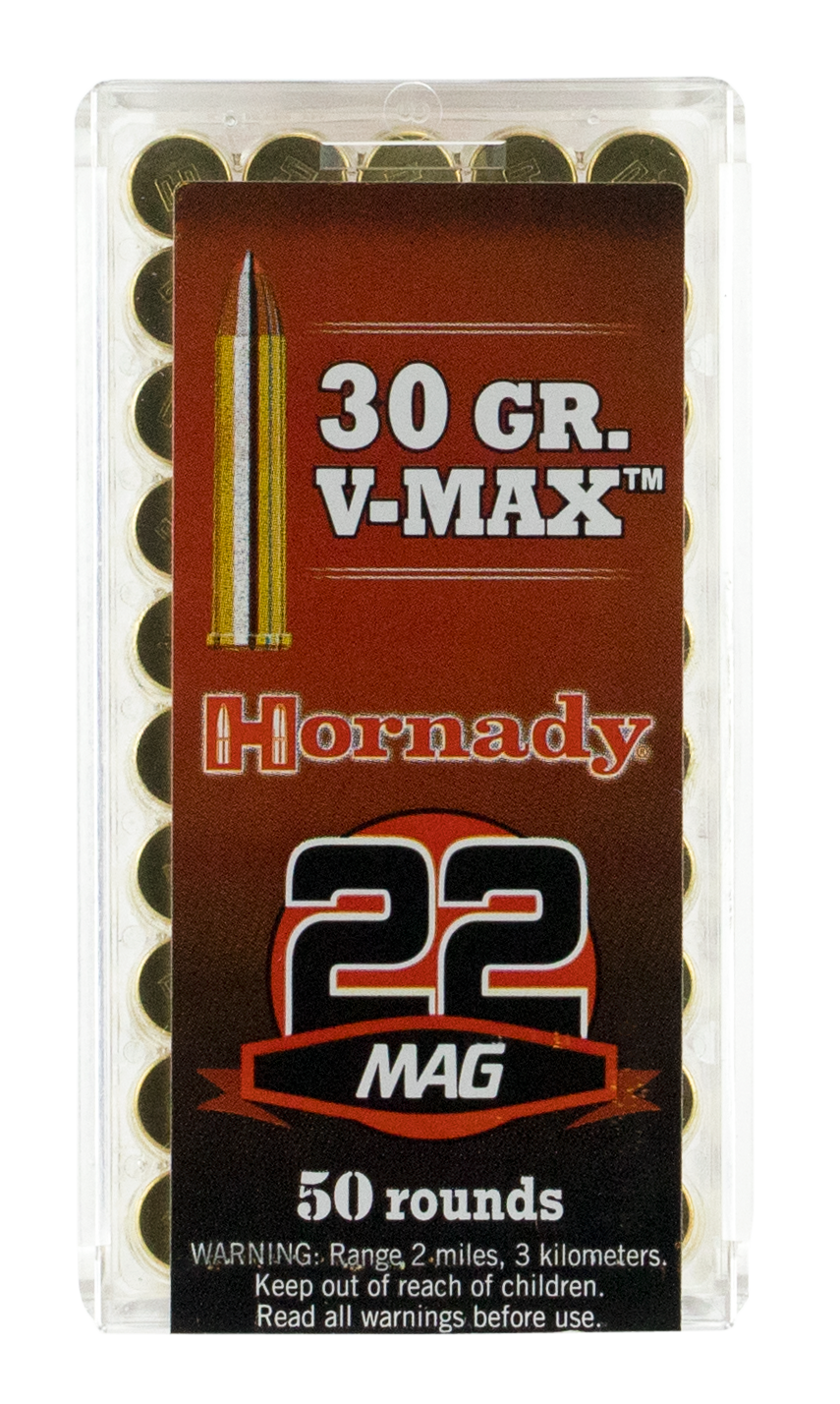 Hornady Varmint Express Ammunition 22 Winchester Magnum Rimfire (WMR) 30 Grain V-MAX
