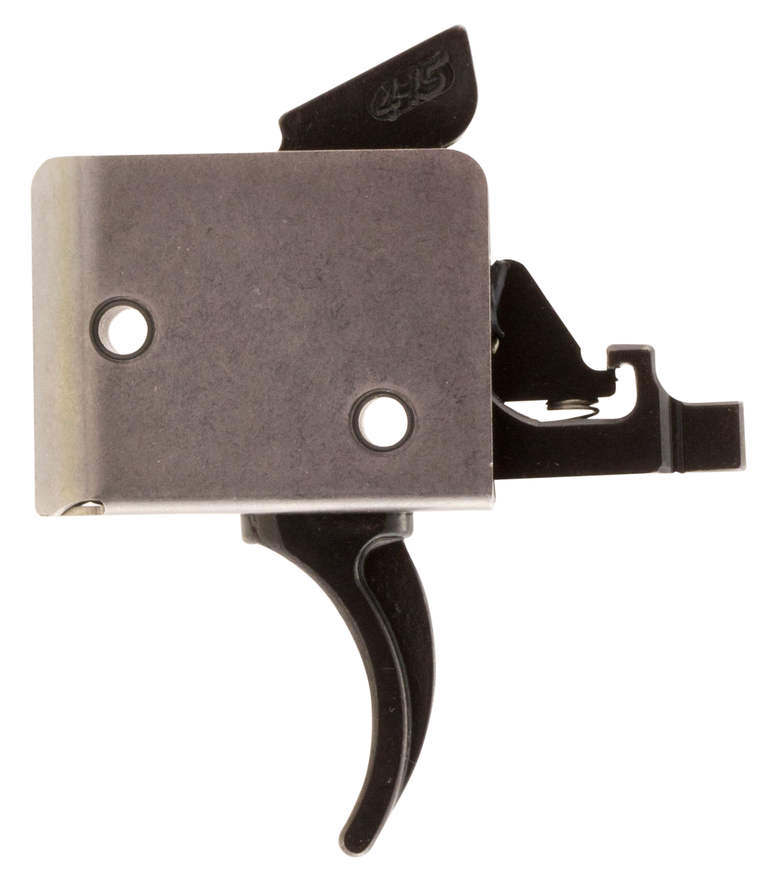 CMC Triggers 92502 Drop-InTwo-Stage Curved Trigger with 2 lbs Draw Weight & Black/Silver Finish for AR-15/AR-10