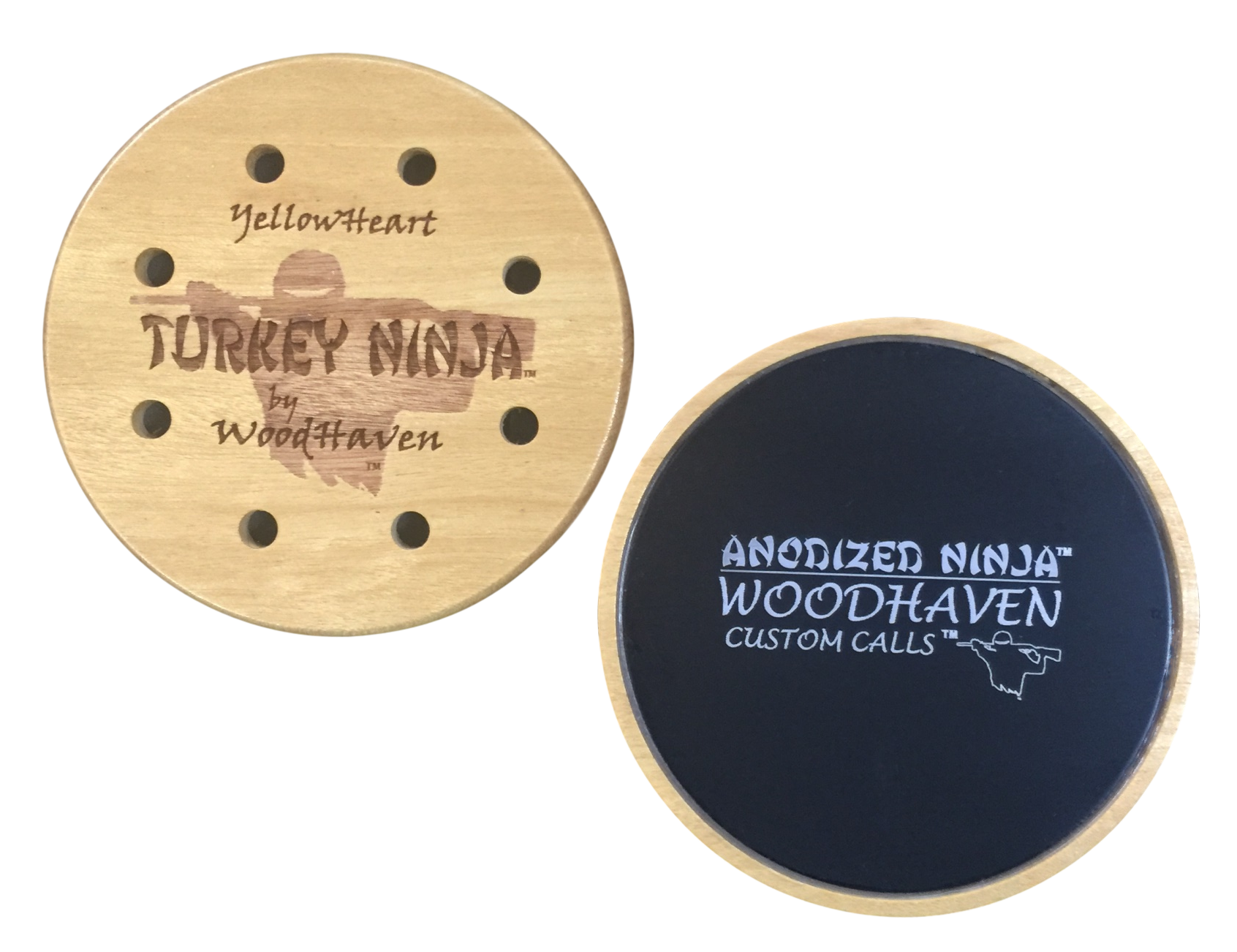 Woodhaven WH086 Anodized NinjaFriction Call Attracts Turkeys Black/Natural Aluminum/Wood
