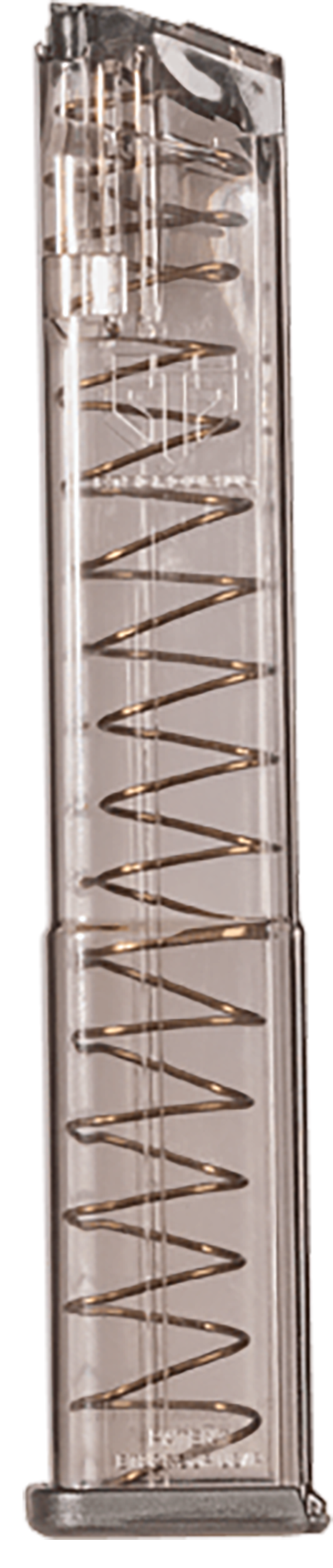 ETS Group GLK18G2BLU Pistol Mags31rd Extended w/Gen2 Floor Plate 9mm Luger Compatible w/ Glock 17/18/19/19X/26/34/45 Clear Blue Polymer