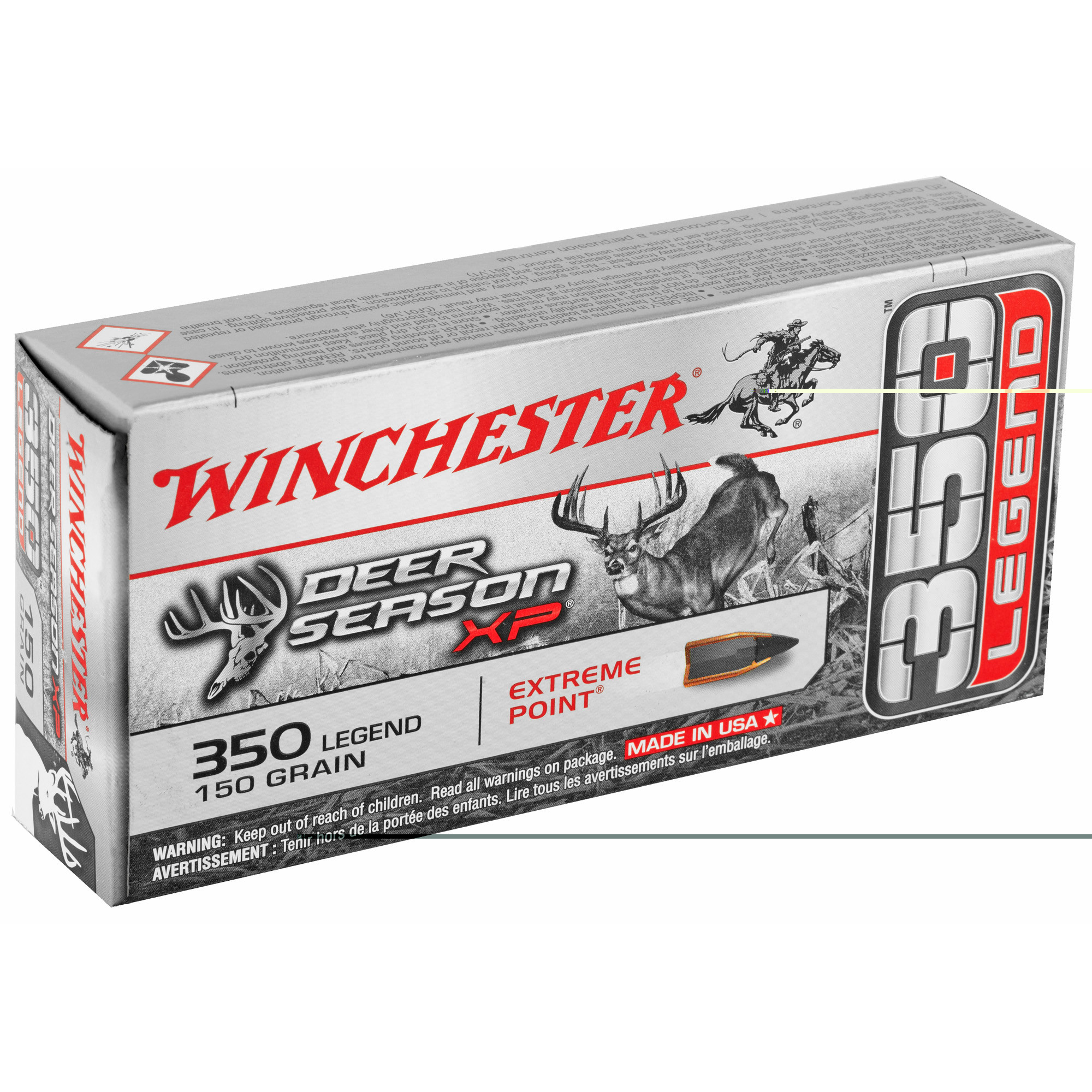 Winchester Deer Season XP Ammunition 350 Legend 150 Grain Extreme Point Polymer Tip 20RD