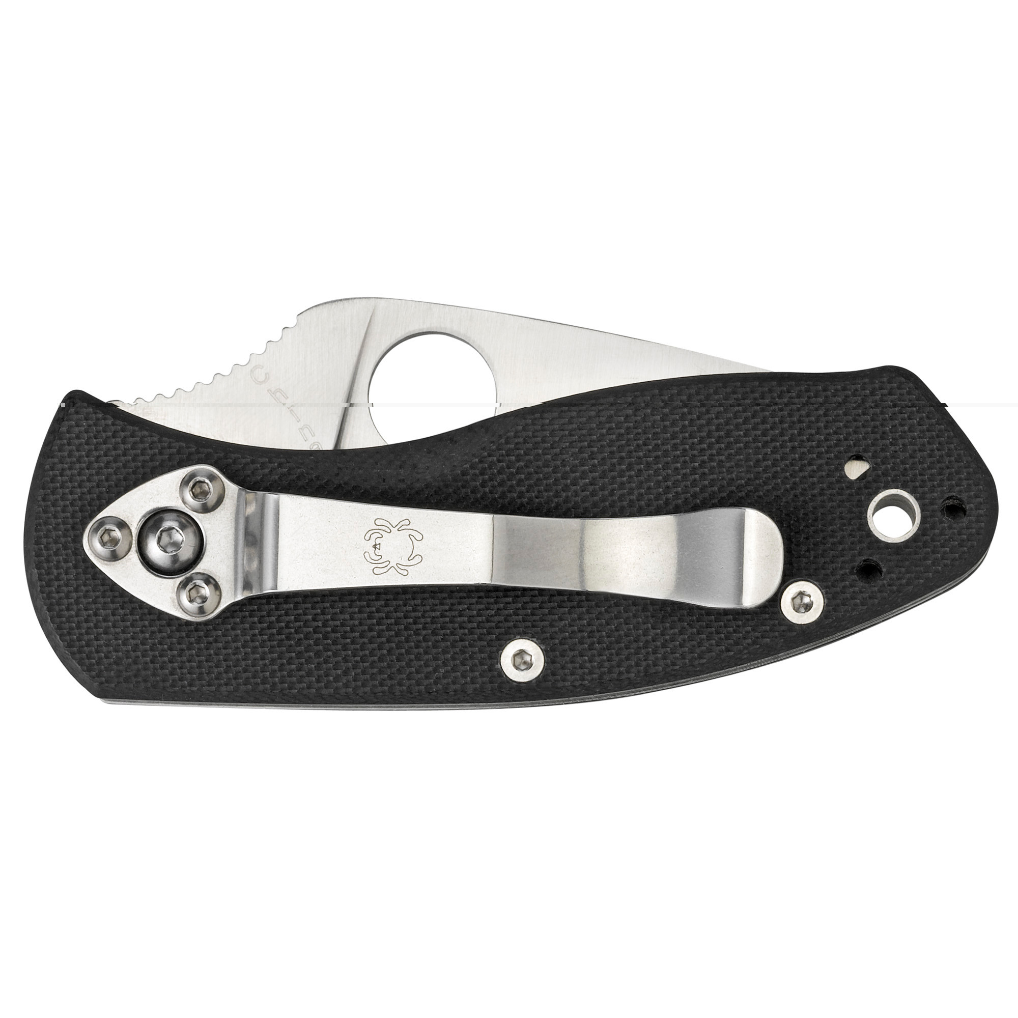 Spyderco C148GP Ambitious2.25" Folding Drop Point Plain 8Cr13MoV SS Blade Black G10 Handle Includes Pocket Clip