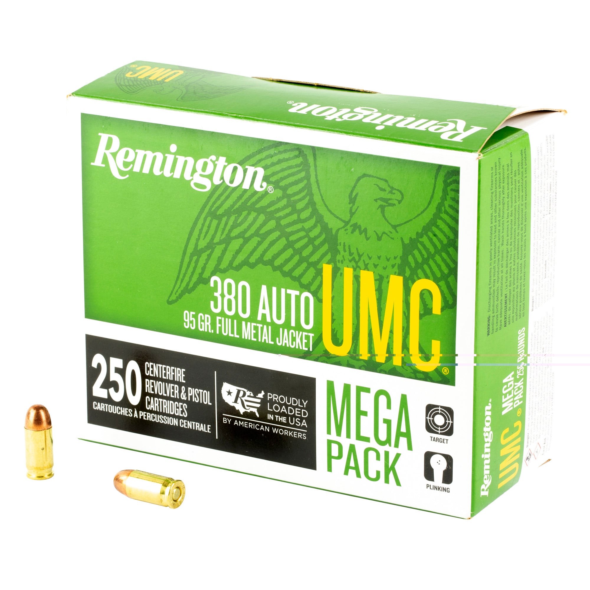Remington UMC Ammunition 380 ACP 95 Grain Full Metal Jacket