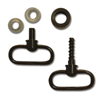 GrovTec Non-Detachable Swivel Set Most Pump and Auto Shotguns Fore End Magazine Cap Swivel, Rear Screw Swivel Stud 1" Steel Black