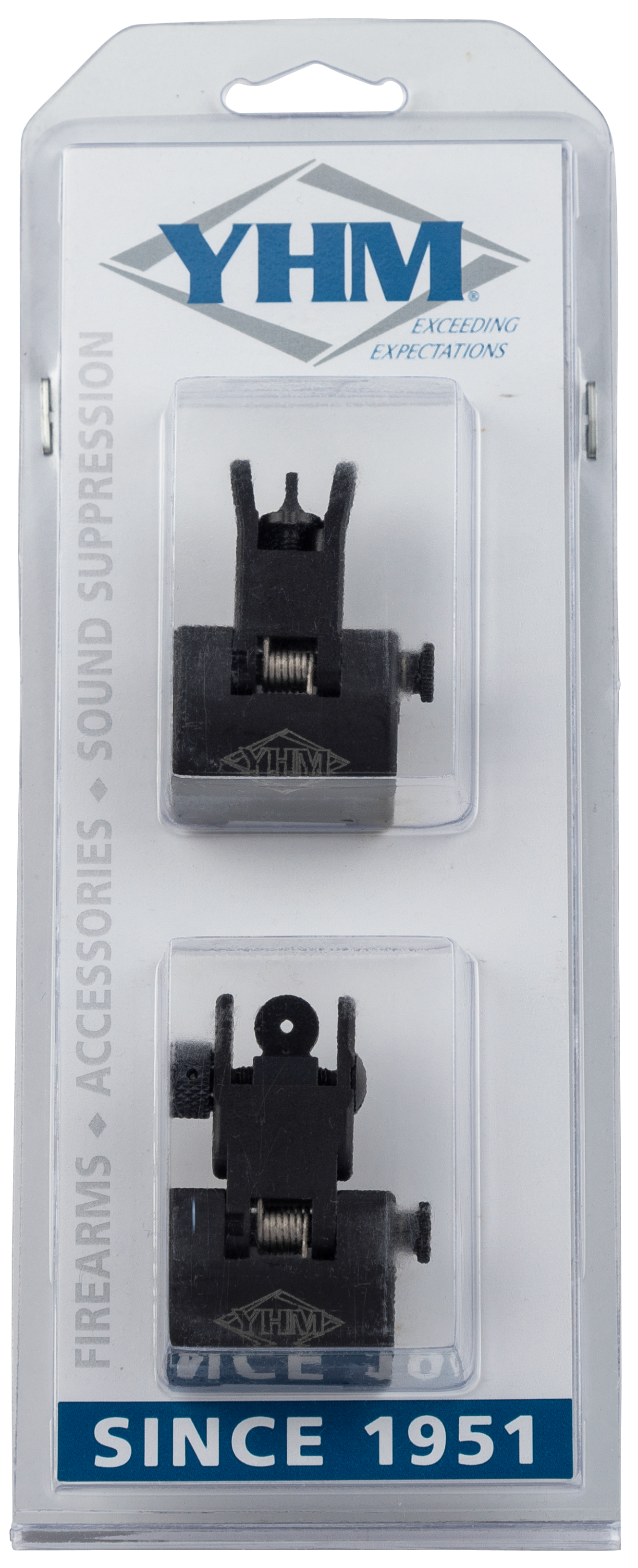 Yankee Hill Machine QDS Quick Deploy Flip-Up Front and Rear Sight Set Standard AR-15 Flat-Top Aluminum Matte