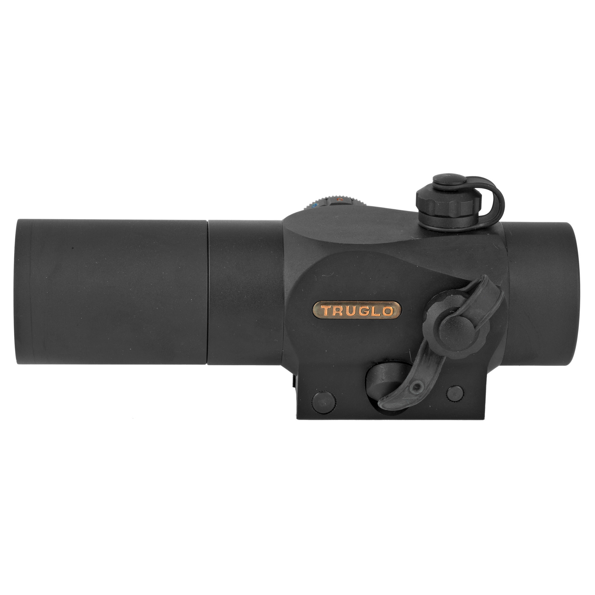 Truglo 1x30 Triton Tri-Color Tactical Red Dot Sight Black, 3 MOA Center Dot (Red / Green / Blue), Integrated Mt