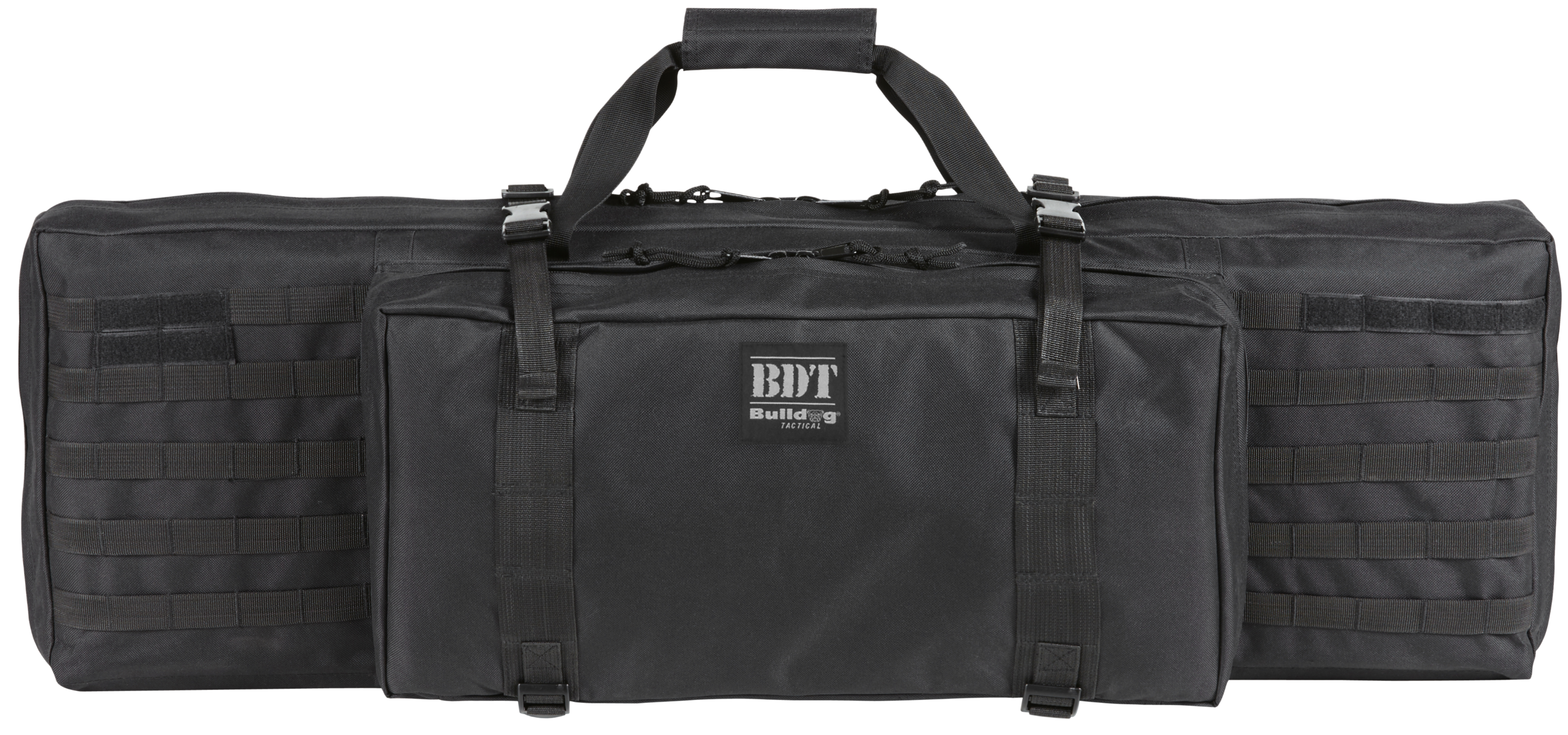 Bulldog BDT3536B BDT Tactical Single Rifle Case with Black Finish, 3 Accessory Pockets, Deluxe Padded Backstraps, Lockable Zippers & Padded Internal Divider 13" H x 36" W x 3" D Internal Dimensions