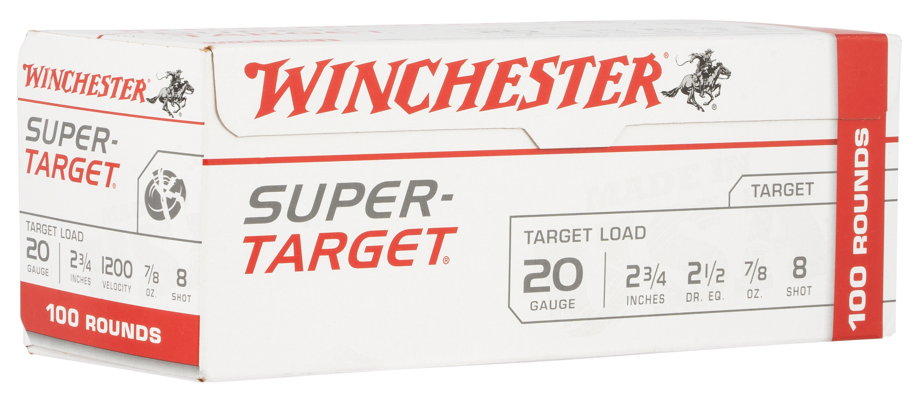 Winchester Ammo TRGT208VP Super-Target20 Gauge 2.75" 7/8 oz 1200 fps 8 Shot 100 Bx/2 Cs (Value Pack)