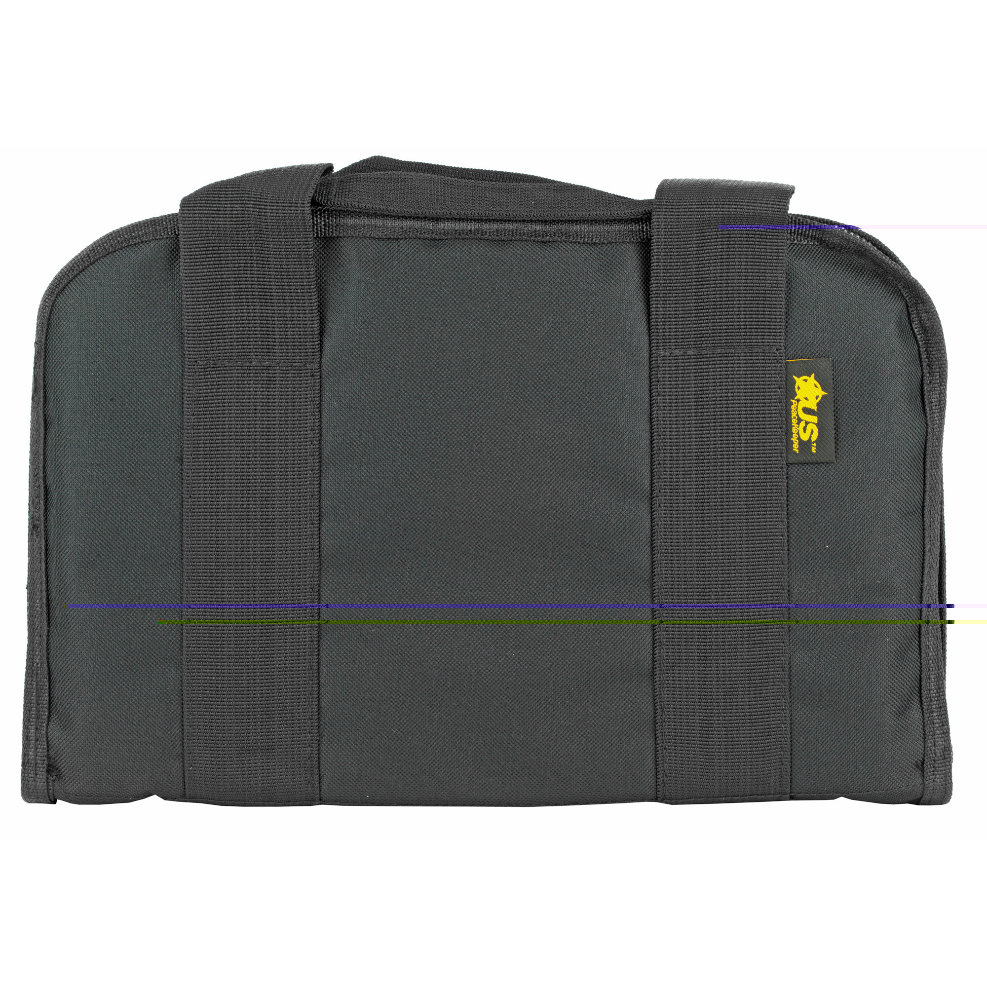 US PeaceKeeper P21108 Attache Case Water Resistant Black 600D Polyester with Interior Gun Pocket, 5 Pistol Mag Space & Brushed Tricot Lining 13.50" L x 9" H Exterior Dimensions