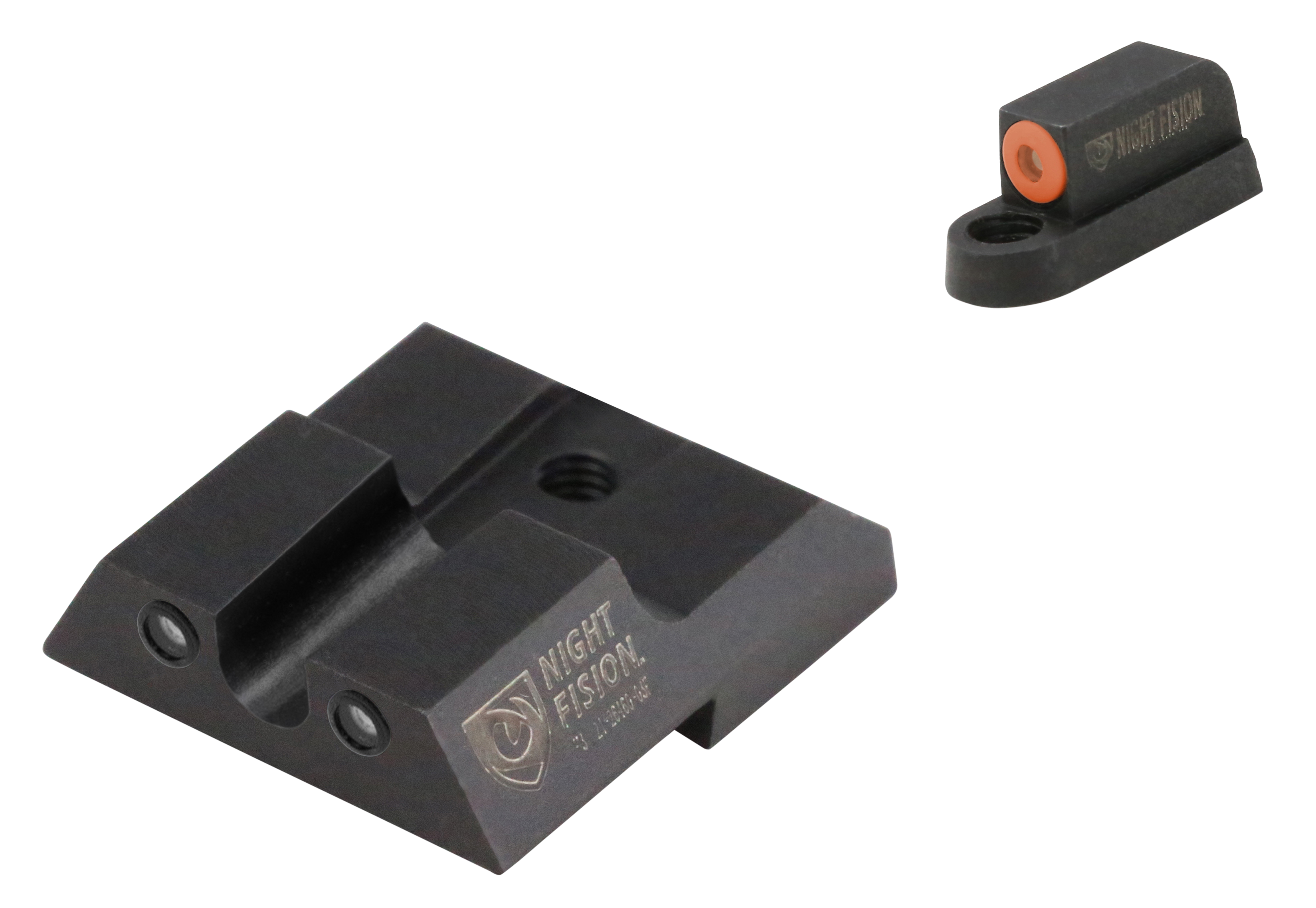 Night Fision CZU076007OGZG Tritium Night Sights For CZ-USABlack| Green Tritium Orange Ring Front Sight Green Tritium Black Ring Rear Sight