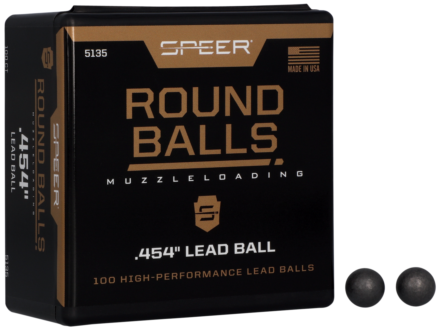 Speer 5135 Lead Balls44 Cal .454 Dia 140 GR 100 Per Box