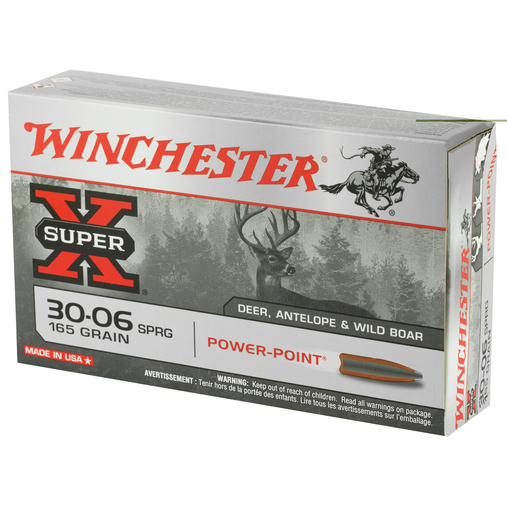 Winchester Power Point Ammunition 30-06 Springfield 165 Grain Power-Point 20RD