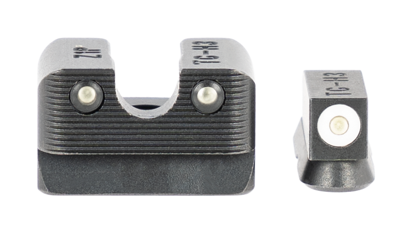 TruGlo TG231Z1W Tritium ProBlack | Green Tritium White Outline Front Sight Green Tritium Rear Sight