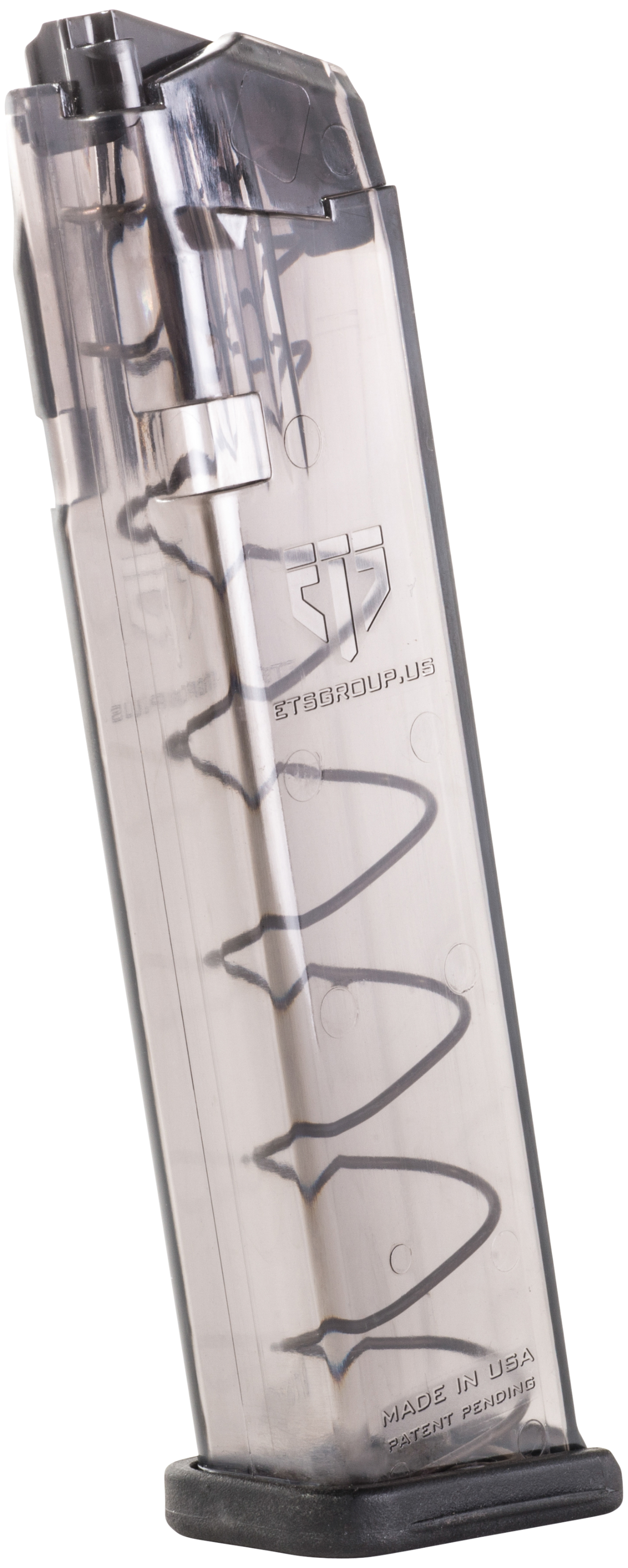 ETS Group SMKGLK922 Pistol Mags Competition Legal 22rd Extended 9mm Luger Compatible w/ Glock Smoke Polymer
