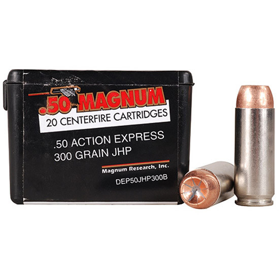 Magnum Research Ammunition 50 Action Express 300 Grain Jacketed Hollow Point 20RD