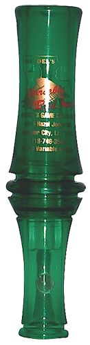 Haydel's Game Calls VR00 "Redleg" Mallard Variable Tone Open Call Double Reed Mallard Sounds Attracts Ducks Green Plastic