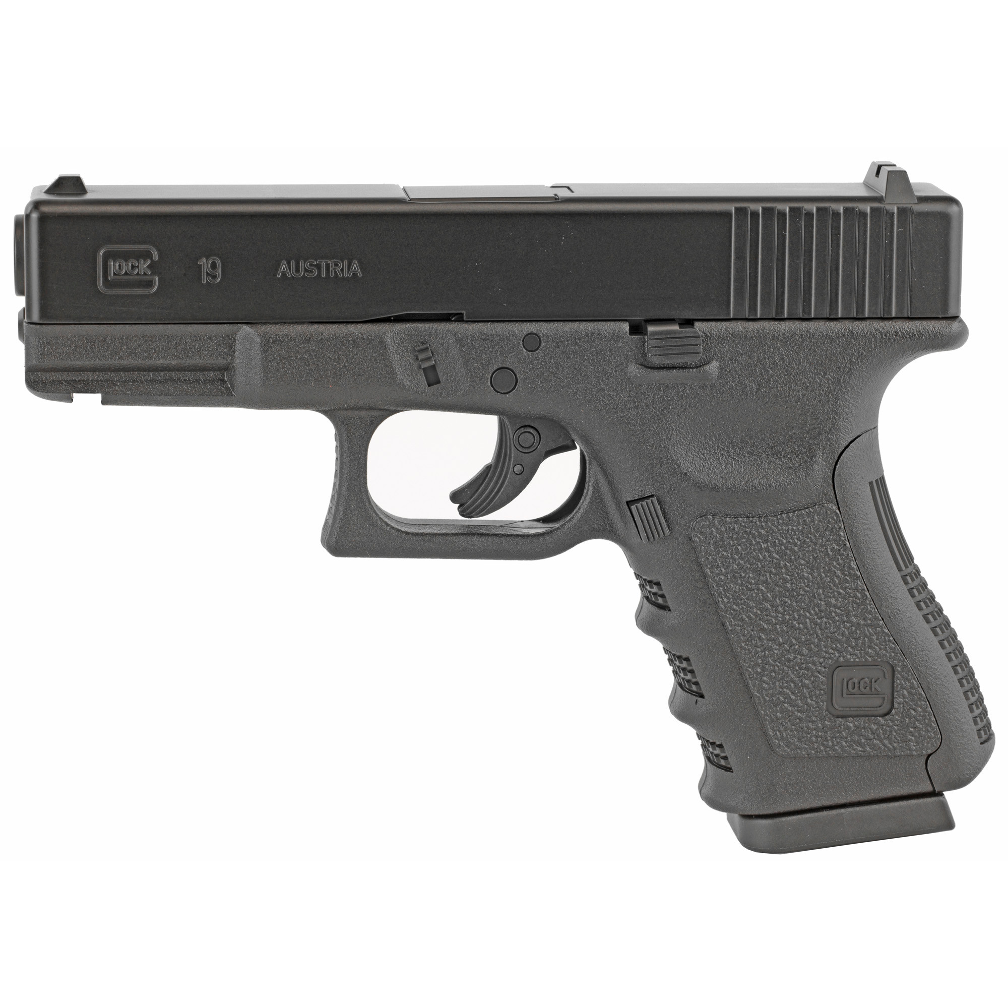 Umarex Glock Air Guns 2255200 Glock 19 Gen3 CO2 177 BB 16+1 4.25" Black Polymer Grips
