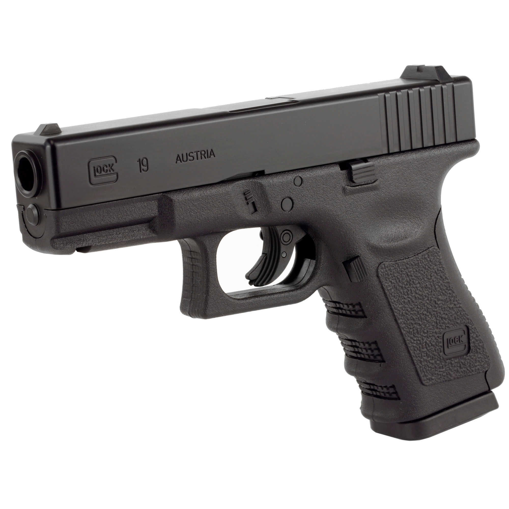 Umarex Glock Air Guns 2255200 Glock 19 Gen3 CO2 177 BB 16+1 4.25" Black Polymer Grips