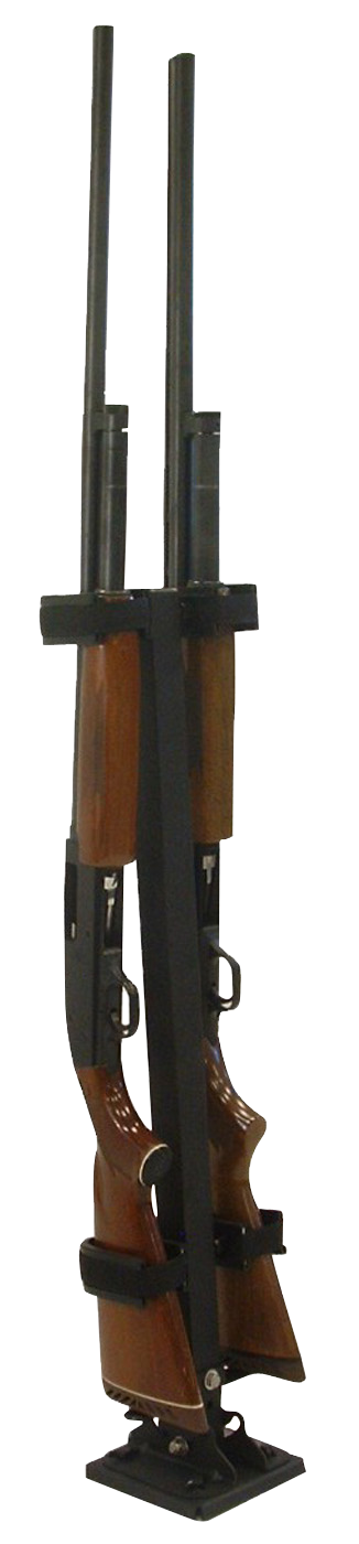 Rugged Gear 10082 Floor Mount Gun Rack2 Rifle/Shotgun Black Metal