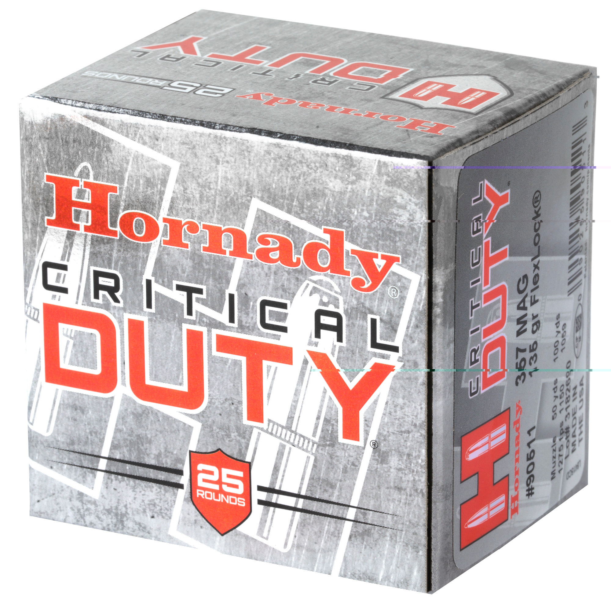 Hornady Critical Duty Ammunition 357 Magnum 135 Grain FlexLock Box of 25