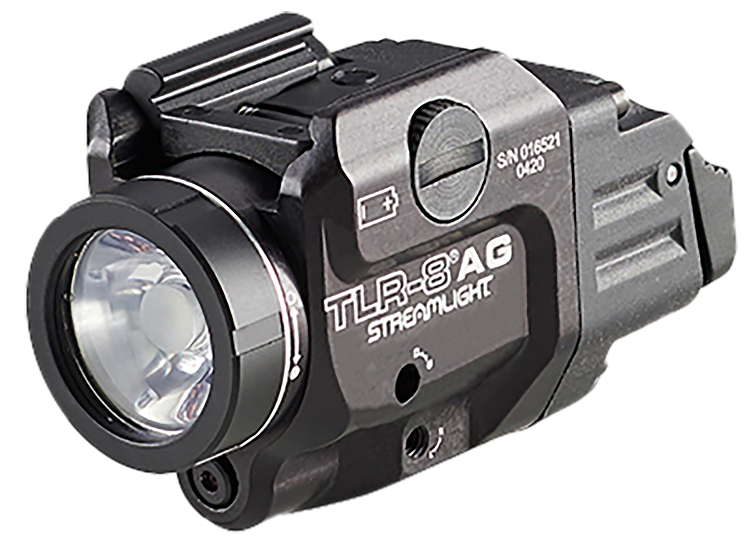 Streamlight TLR-8A Flex Weapon Light White LED with Green Laser with CR123A Battery Fits Picatinny or Glock Style Rails Aluminum Black