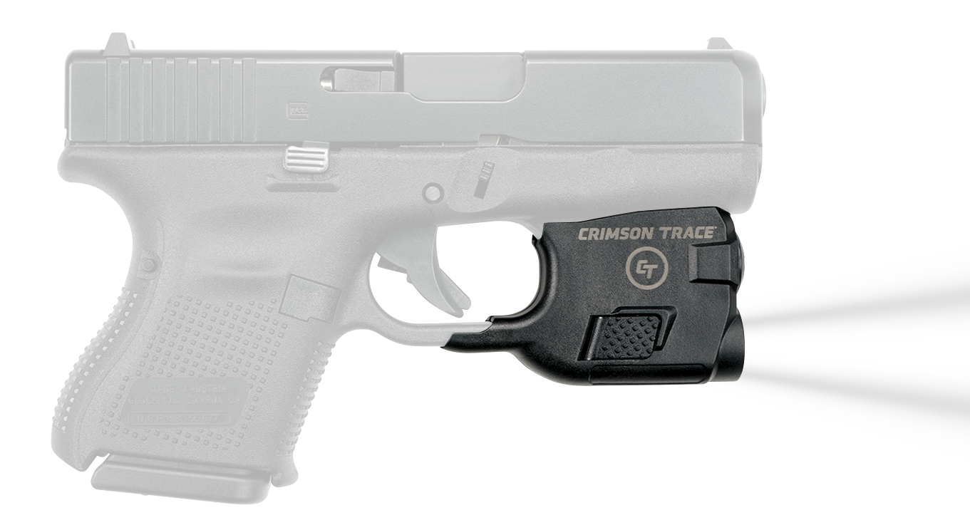 Crimson Trace LTG777 LightguardMatte Black Polymer Compatible w/Glock 26/27/33 Handgun 110 Lumens White LED Bulb