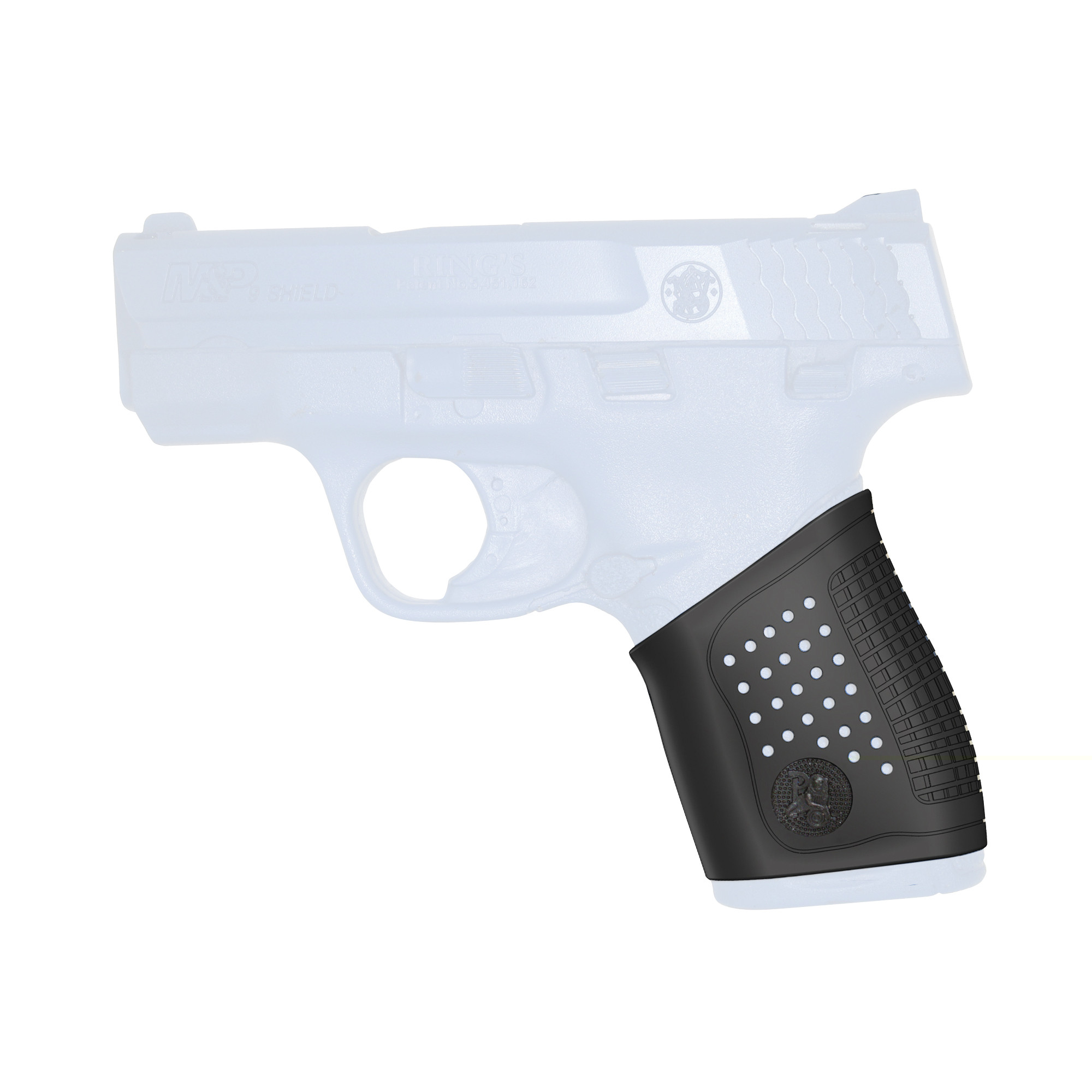 Pachmayr Tactical Grip Glove Slip-On Grip Sleeve S&W M&P Shield Rubber Black
