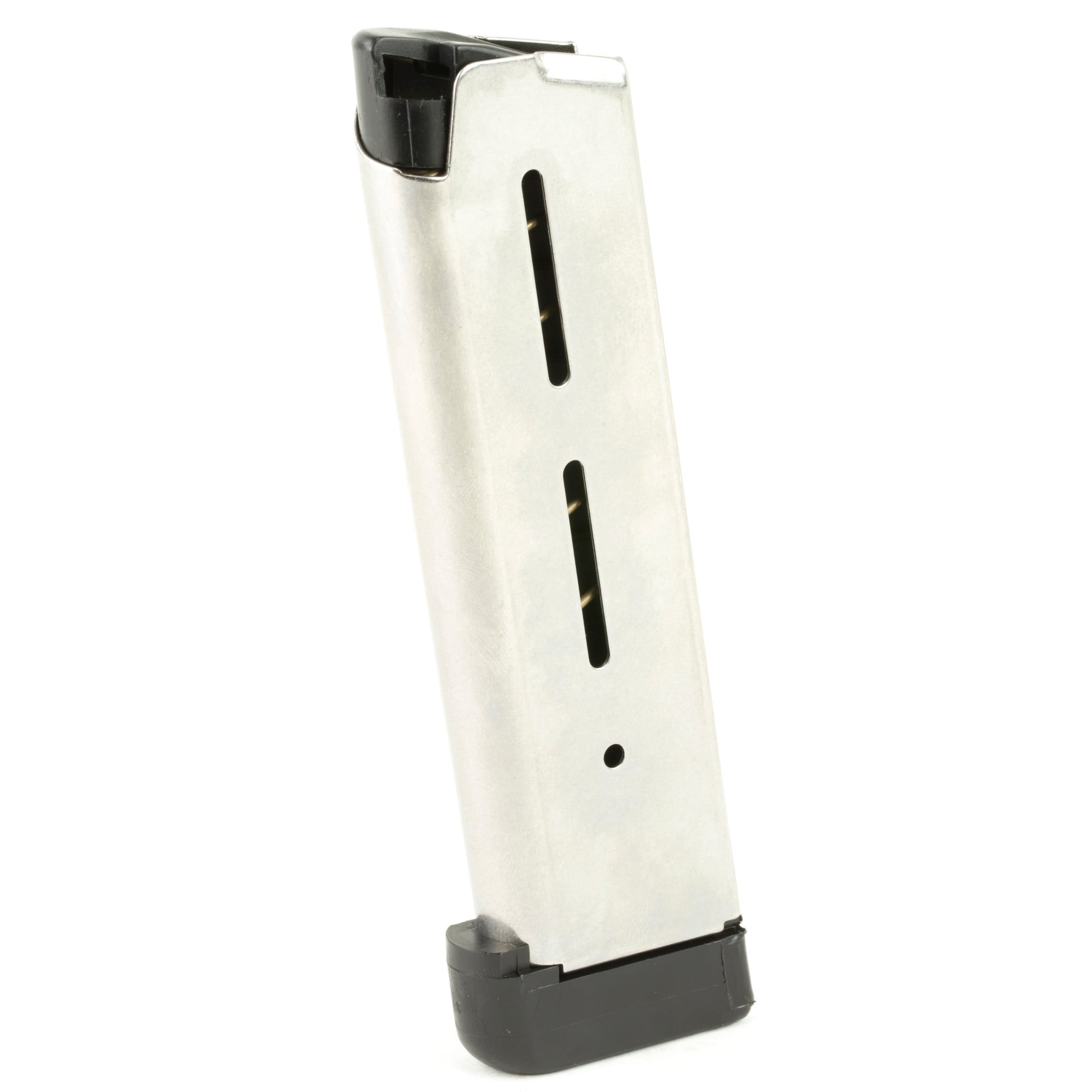 Wilson Combat Magazine 47 Series with Extended Base Pad 1911 Government, Commander 45 ACP 8-Round Stainless Steel