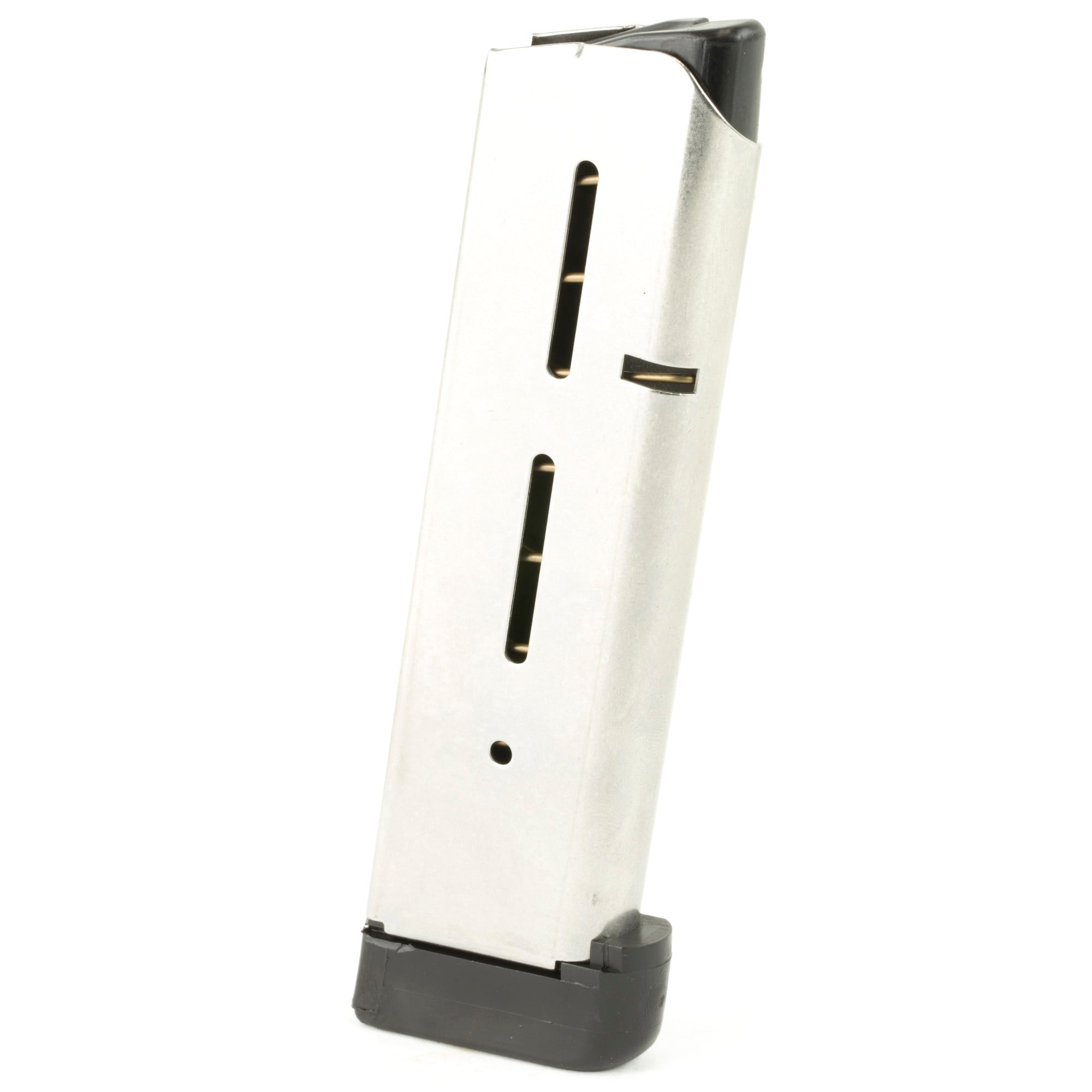 Wilson Combat Magazine 47 Series with Extended Base Pad 1911 Government, Commander 45 ACP 8-Round Stainless Steel