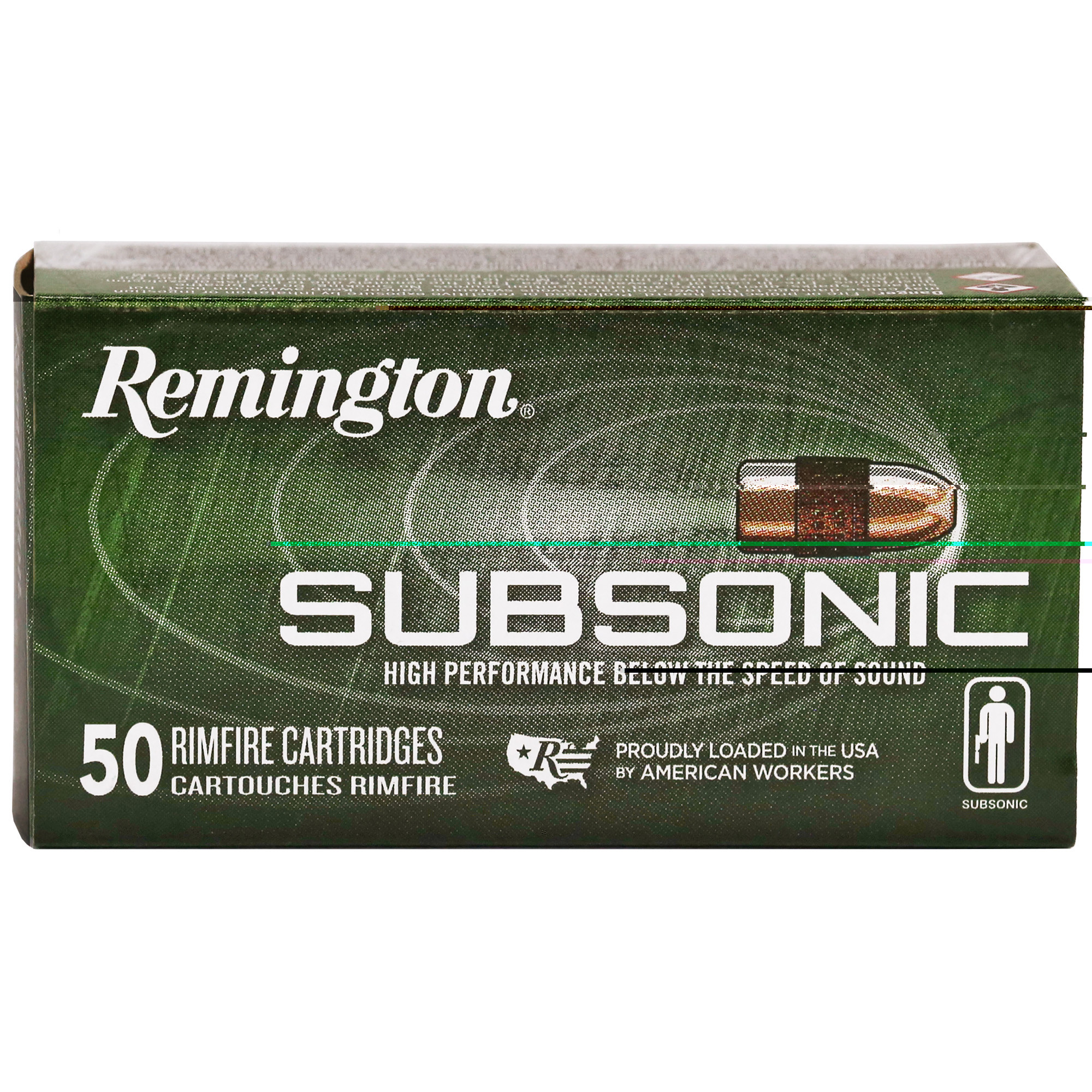 Remington Ammunition 21135 Subsonic Rimfire 22 LR 38 gr Plated Hollow Point 50 Per Box/ 100 Cs