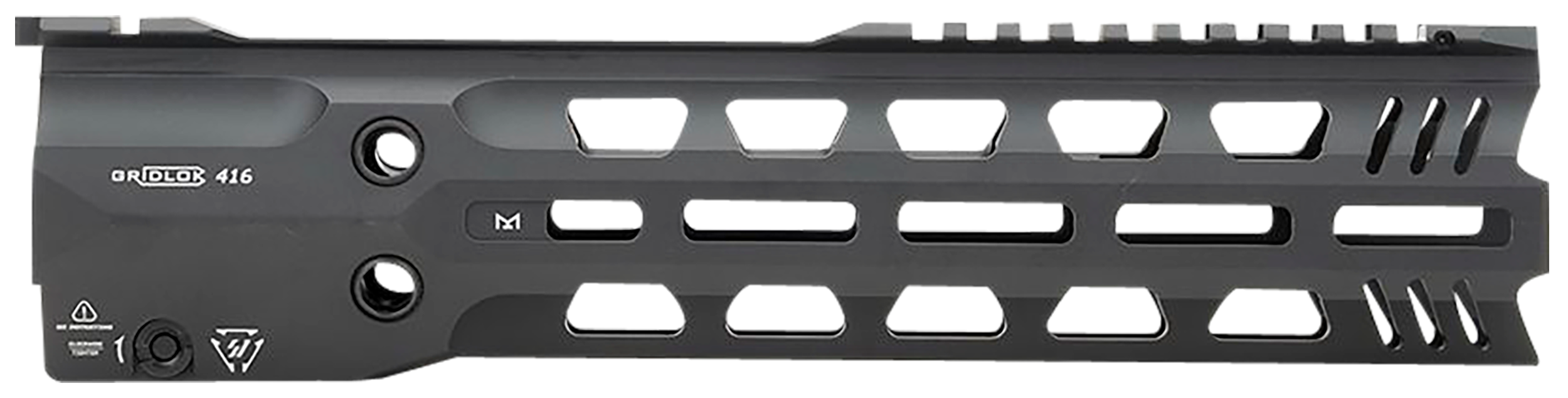 Strike Industries GRIDLOK416L11 GridLok Lightspeed With Quick Detach System 11"L 1.57"D M-LOK Black Aluminum for HK 416, HK MR556, M27 IAR