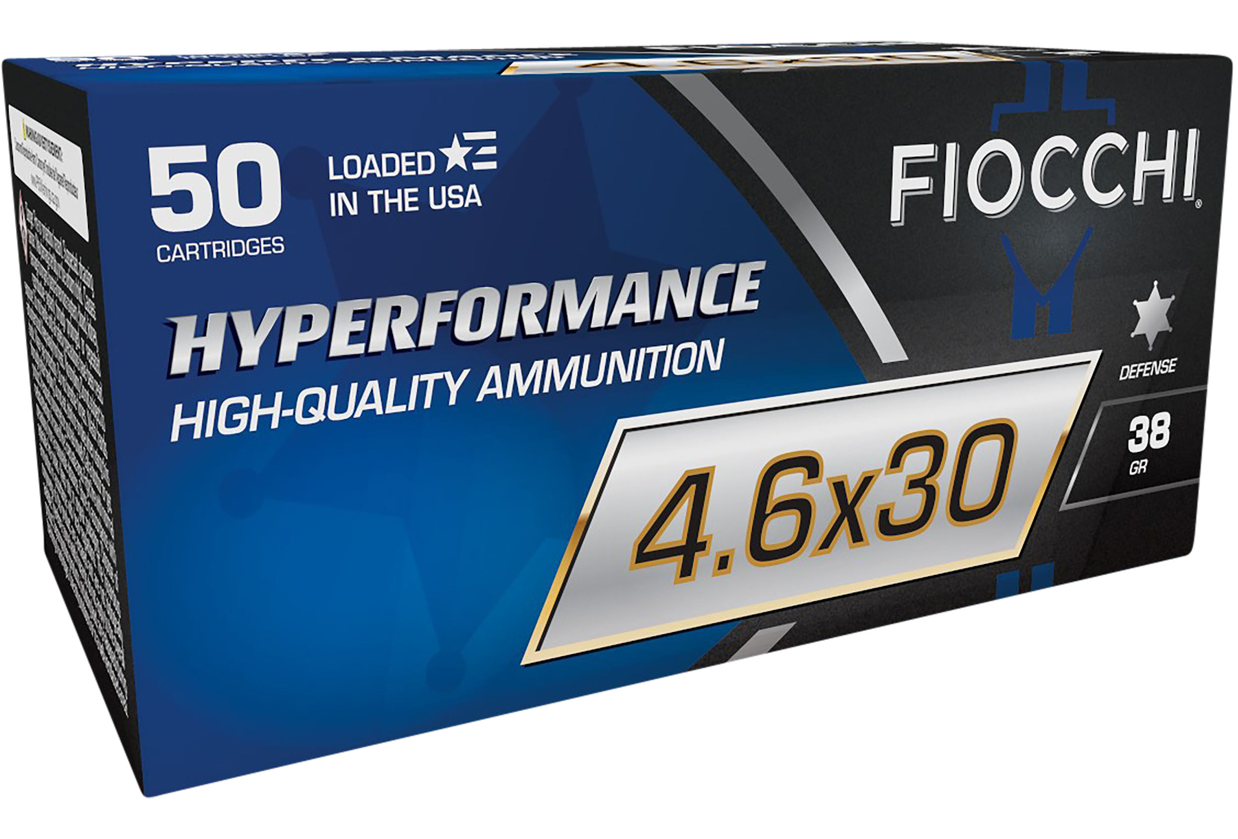 Fiocchi 46EXD Hyperformance Defense 4.6x30mm 38 gr Tipped Hollow Point (THP) 50rd Bx