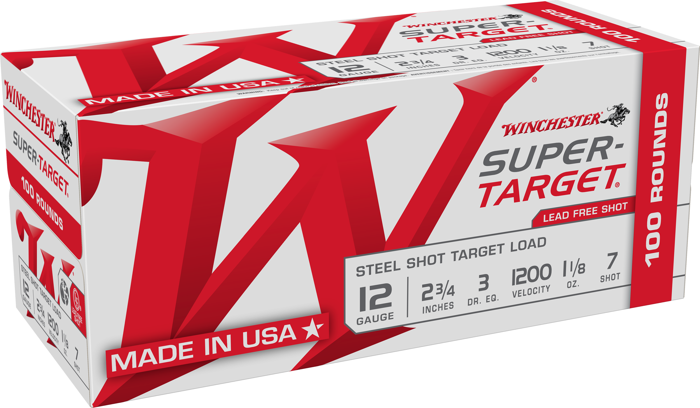 Winchester Ammo TRGT12S7VP Super-Target12 Gauge 2.75" 1 1/8 oz 1200 fps 7 Shot 200 Bx/2 Cs (Value Pack)