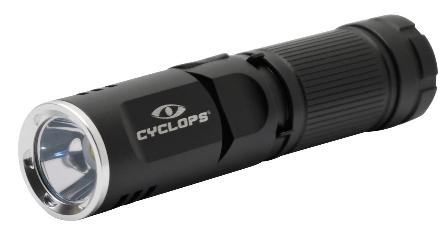 Cyclops FLX400 90 Degree Swivel Flashlight LED with Rechargeable Battery Aluminum Black