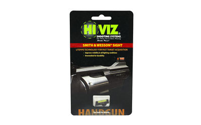 HIVIZ Front Sight S&W K, L, N Frame Revolver with Pinned Front Sight Steel Fiber Optic